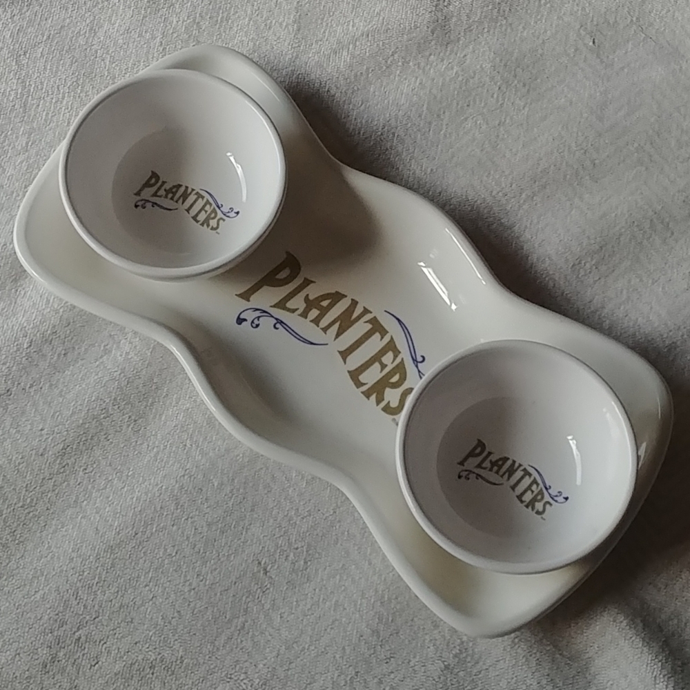 Rare Vintage Planters Peanuts ceramic serving set